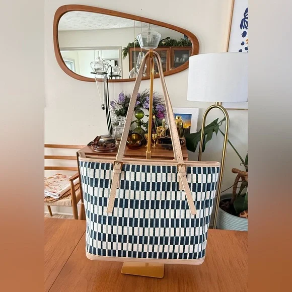 Spartina 449 Linen & Leather Tote – Brand New Coastal Carryall - Picture 3 of 11